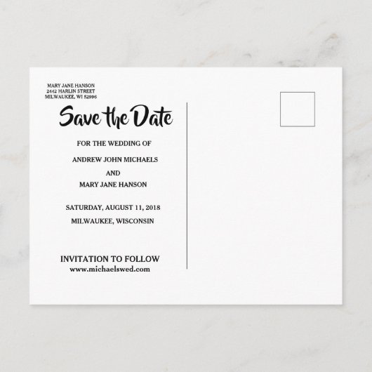 Carte Postale Faire-part ÉCONOMIES traditionnelles de catholique le mariage (Dos)