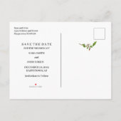 Carte Postale Faire-part Économisez la date de l'hiver Canneberge (Dos)