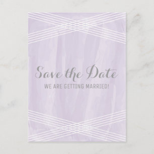 Carte Postale Faire-part Économisez la date Deco Aquarelle Violette