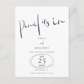 Carte Postale Faire-part Économisez la date en écriture manuscrite au crayo (Devant)