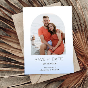 Carte Postale Faire-part Économisez sur les photos de mariage à la plage Sa