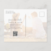 Carte Postale Faire-part Écrite À La Main Moderne 6 Mariage Photo Enregistr (Dos)