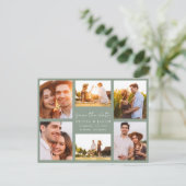 Carte Postale Faire-part Écrite À La Main Moderne 6 Mariage Photo Enregistr (Debout devant)