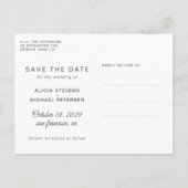 Carte Postale Faire-part Écriture argentée mieux ensemble mariage enregistr (Dos)