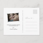 Carte Postale Faire-part Écriture Calligraphique Élégante Sauvegarder Notre (Dos)