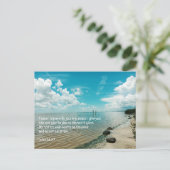 Carte Postale Faire-part Ecriture chrétienne Ciel Eau Paix effrayé (Debout devant)