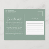 Carte Postale Faire-part Écriture cursive moderne et décontractée, typograp (Dos)
