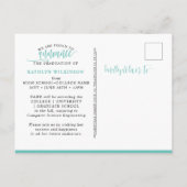 Carte Postale Faire-part Écriture Élégante Eucalyptus Verdure 3 Photo Dégra (Dos)