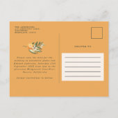 Carte Postale Faire-part Écriture élégante mariage moderne botanique citrus (Dos)