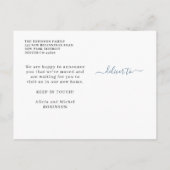 Carte Postale Faire-part Écriture florale botanique élégante mouvement (Dos)