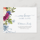 Carte Postale Faire-part Écriture florale botanique élégante mouvement (Devant)