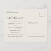 Carte Postale Faire-part Écriture lisse | Deux photos de mariage Enregistre (Dos)