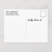 Carte Postale Faire-part Écriture manuscrite moderne Gold Waves Noir Enregi (Dos)