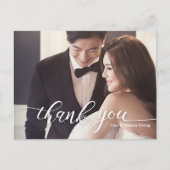 CARTE POSTALE FAIRE-PART ÉCRITURE MANUSCRITE REMERCIEMENTS DE MARIAGE (Devant)