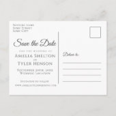Carte Postale Faire-part Écriture Moderne de Succulente Verte Save the Date (Dos)
