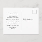 Carte Postale Faire-part Écriture moderne Nous avons déménagé Rose Gold Acc (Dos)