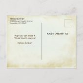 Carte Postale Faire-part Écureuil et citrouilles Automne Rustique STD (Dos)