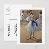 Carte Postale Faire-part Edgar Degas | Étude d'un danseur | Nouvelle adress (Devant / Derrière)