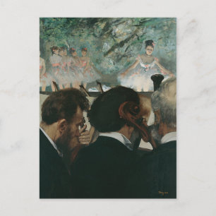 Carte Postale Faire-part Edgar Degas   Musiciens d'orchestre   Nouvelle adr