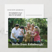 Carte Postale Faire-part Editable Hello Neighbor,  New Address, intro (Devant / Derrière)