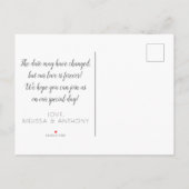 Carte Postale Faire-part Effet de coup de pinceau simple Changer la date de (Dos)