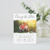 Carte Postale Faire-part Effet de coup de pinceau simple Changer la date de (Debout devant)