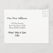 Carte Postale Faire-part Effet Gold Foil, Annonces "We've Moved" (Dos)