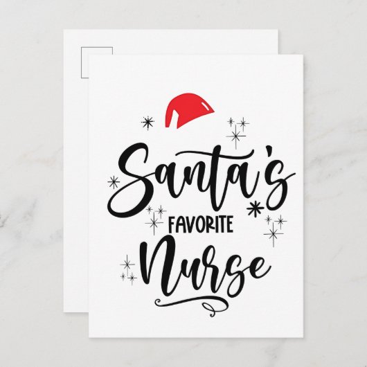 Carte Postale Faire-part Église de Santa's (Devant / Derrière)