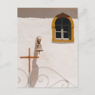 Carte Postale Faire-part Eglise grecque avec croix Enregistrer la date
