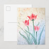 Carte Postale Faire-part Élégance floue de la Tulipe (Devant / Derrière)