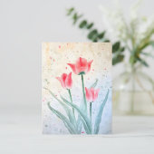 Carte Postale Faire-part Élégance floue de la Tulipe (Debout devant)