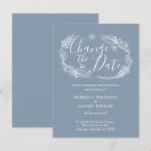 Carte Postale Faire-part Élégance Rustique Fleurs de Remplacement de Date R (Devant / Derrière)