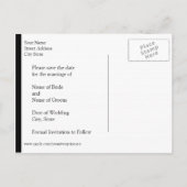 Carte Postale Faire-part Élégance simple (Dos)