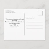 Carte Postale Faire-part Elegant 5 photo Collage nouveau-né bébé garçon nai (Dos)