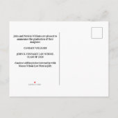 Carte Postale Faire-part Elegant Black Gold Law School Graduation Photo (Dos)