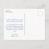 Carte Postale Faire-part Élégant Bleu Marine Rose Divorce Changement D'adre (Dos)