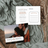 Carte Postale Faire-part Elégant cadre photo superposition Enregistrer la d