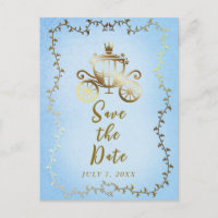 Élégant chariot en or histoire livre Save the Date