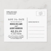 Carte Postale Faire-part Élégant Chic Forêt de Pins Save the Date (Dos)