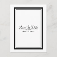 Élégant Chic Mariage Blanc & Noir Enregistrez la D