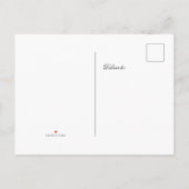 Carte Postale Faire-part Élégant classique noir blanc écriture sauver la da (Dos)