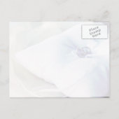 Carte Postale Faire-part Élégant Coussin de Bague Save the Date (Dos)