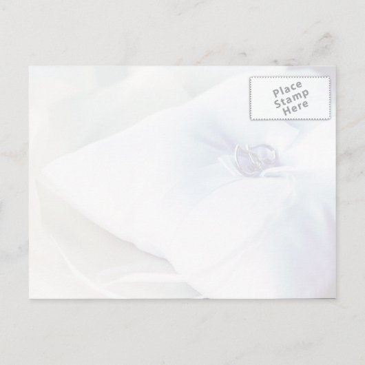 Carte Postale Faire-part Élégant Coussin de Bague Save the Date (Dos)