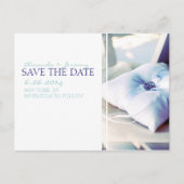 Carte Postale Faire-part Élégant Coussin de Bague Save the Date (Devant)