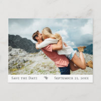 Élégant Déco Flourish Photo Enregistrer la date