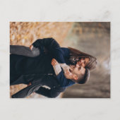 Carte Postale Faire-part Élégant deux script photo mariage Enregistrer la d (Dos)