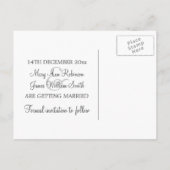 Carte Postale Faire-part Élégant Enregistrer La Date Sparkling Chain Black (Dos)