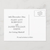 Carte Postale Faire-part Élégant Enregistrer La Feuille De Date Musique Rou (Dos)