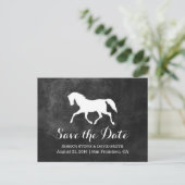 Carte Postale Faire-part Élégant mariage de cheval Enregistrer la date (Debout devant)