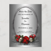 Carte Postale Faire-part Elégant mariage halloween enregistrer la date cart (Devant)